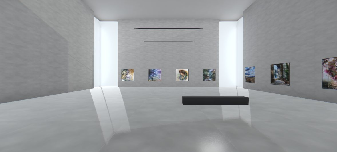 余白 ── 1F の展示室を 3D から書き出した静止画